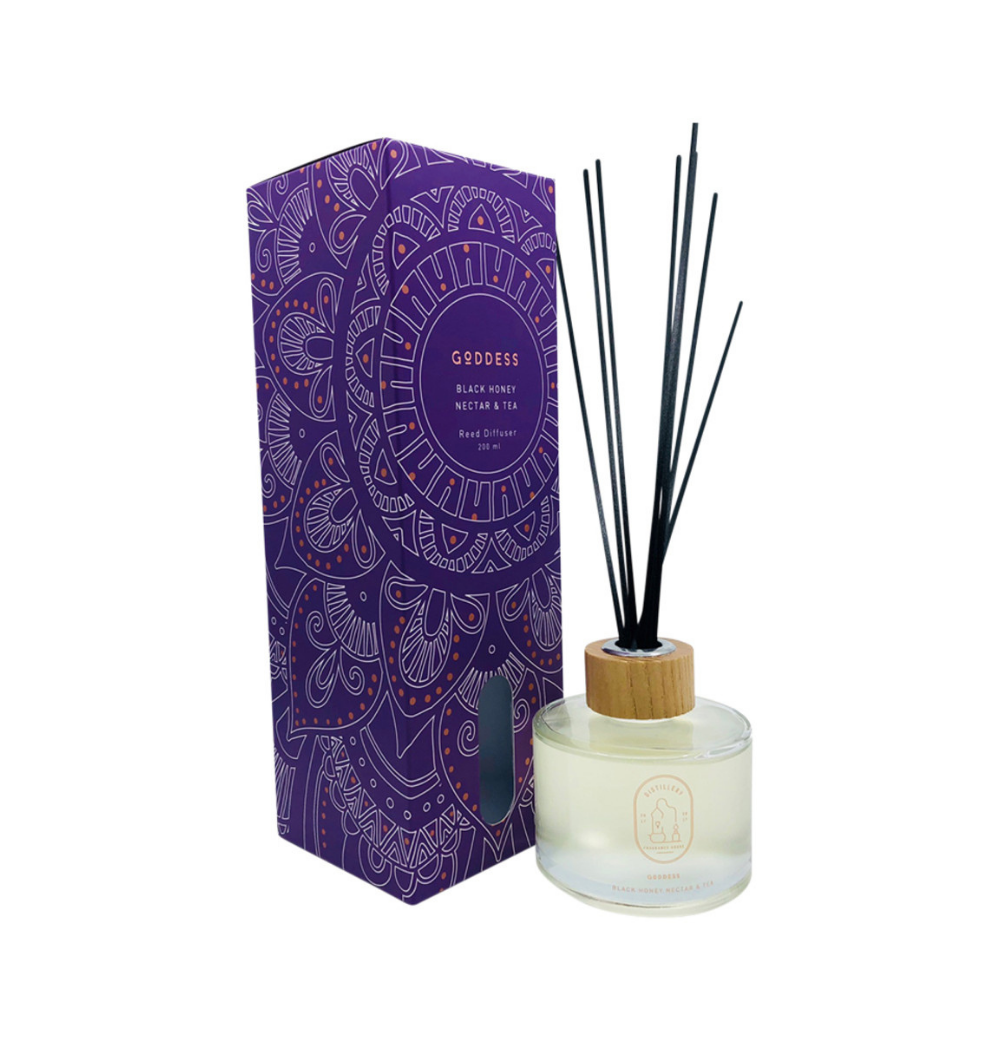 Distillery Fragrance House Reed Diffuser Goddess (Black Honey Nectar & Tea) 200ml-0