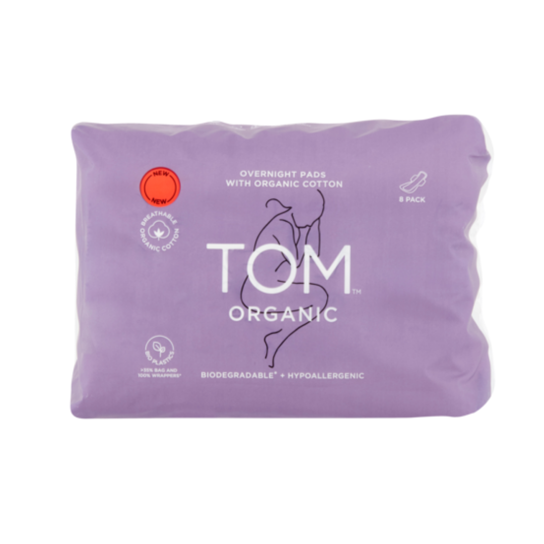 TOM ORGANIC Pads Overnight 8-0