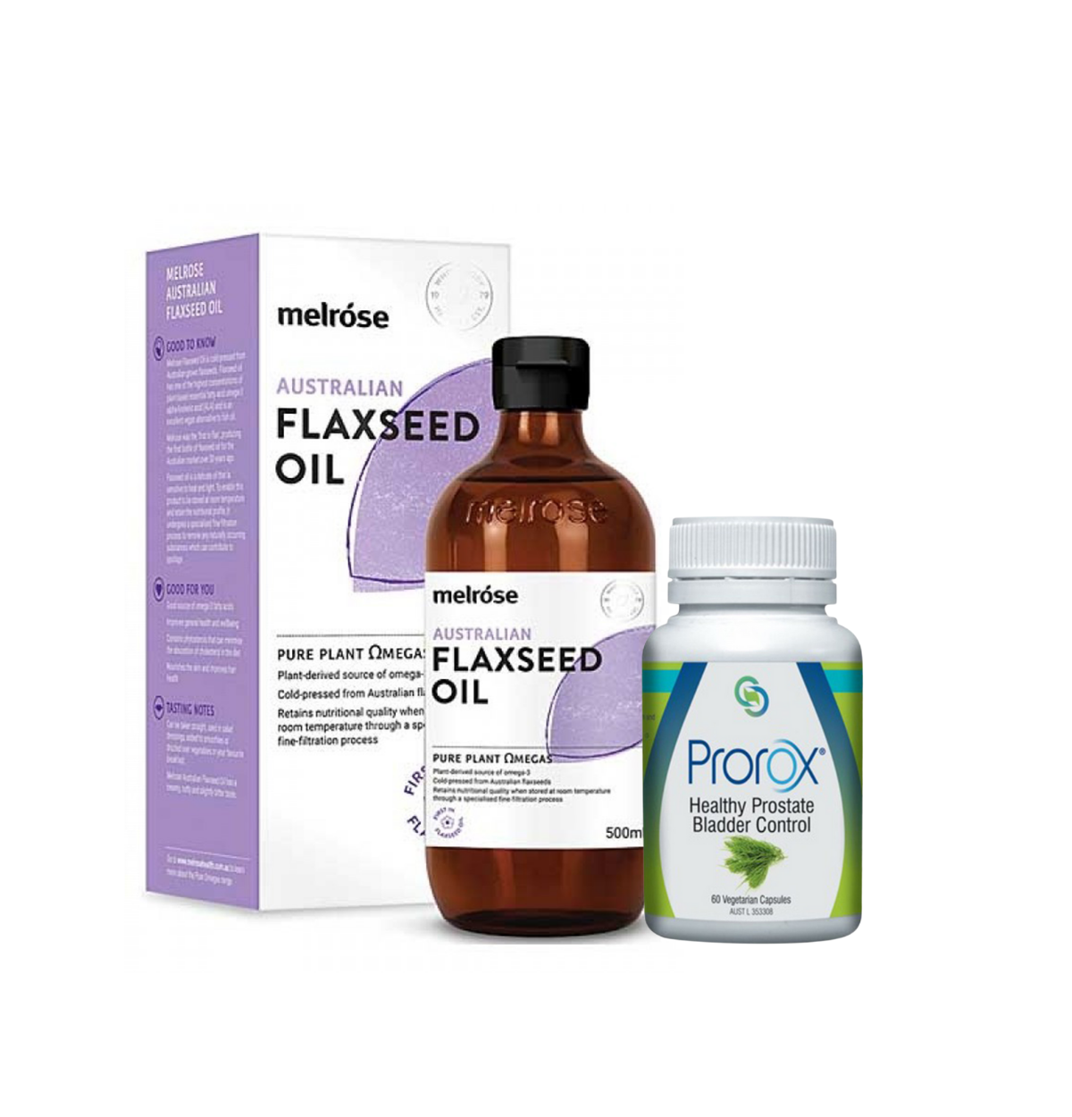 Prostate Pack: Melrose Flaxseed Oil & Prorox-0