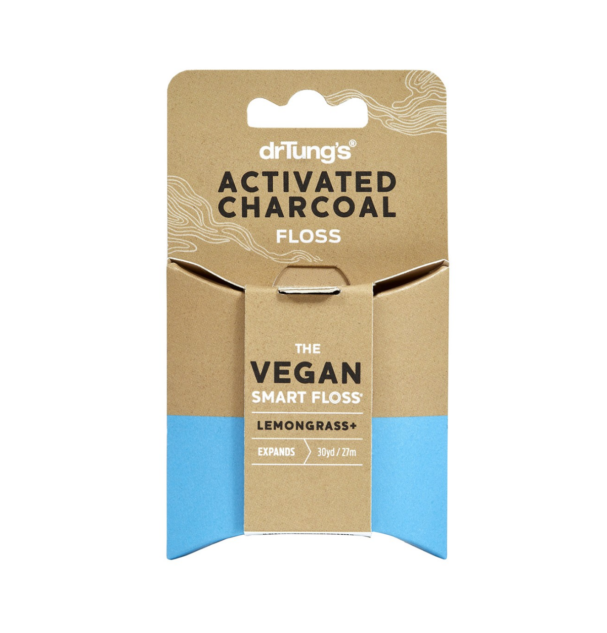 DR TUNG'S Smart Vegan Dental Floss Activated Charcoal & Lemongrass 27m-0