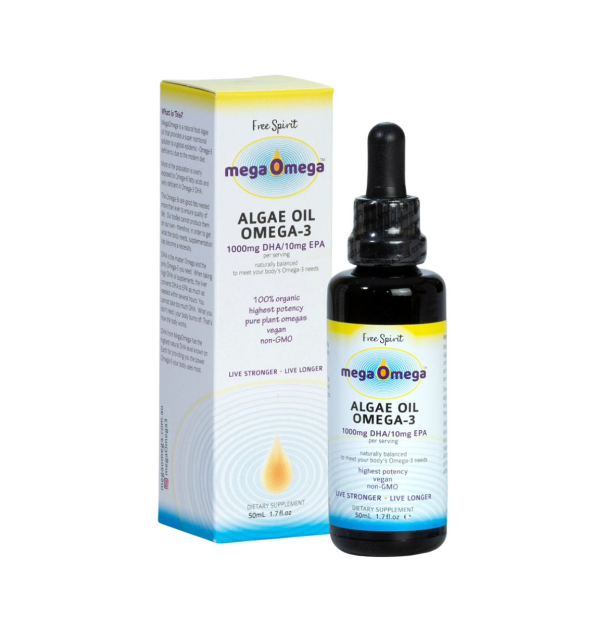 Free Spirit MegaOmega Algae Oil Omega-3 50ml-0