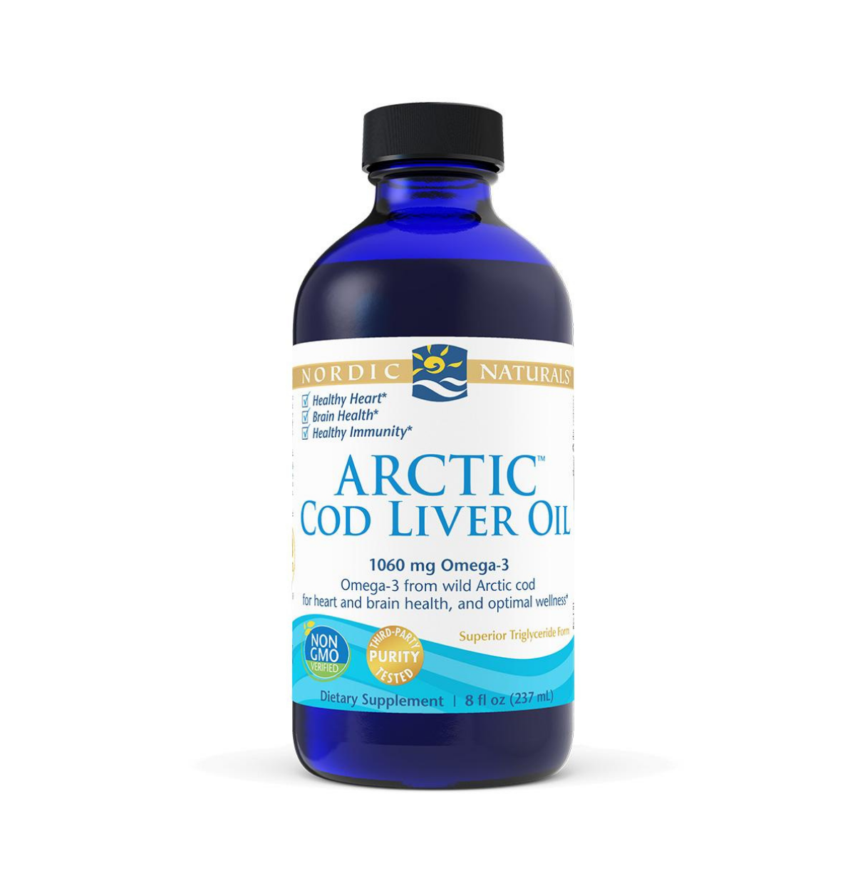 Nordic Naturals Arctic Cod Liver Oil Liquid (Unflavoured) 237ml-0
