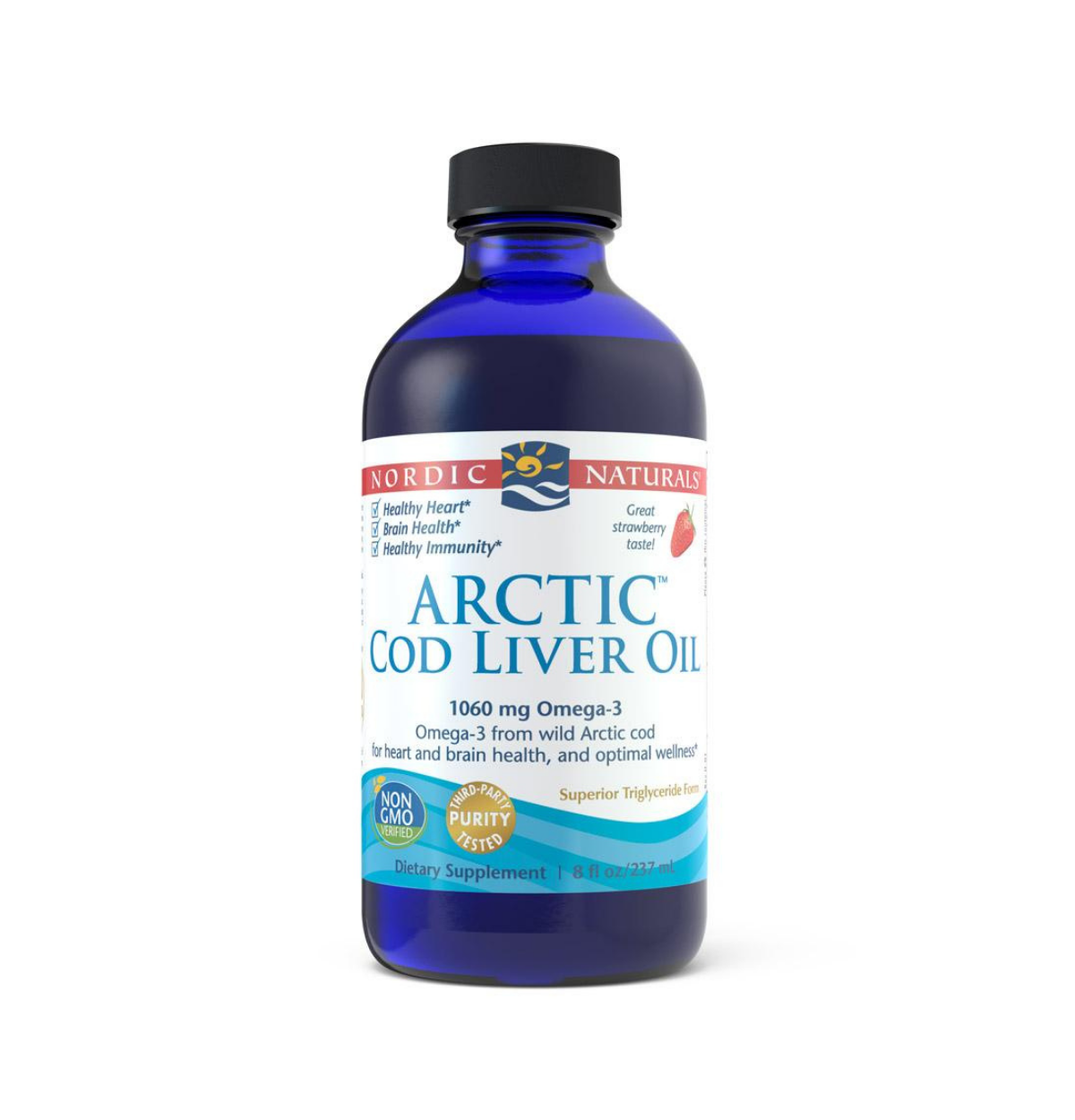 Nordic Naturals Arctic Cod Liver Oil Liquid (Strawberry) 237ml-0