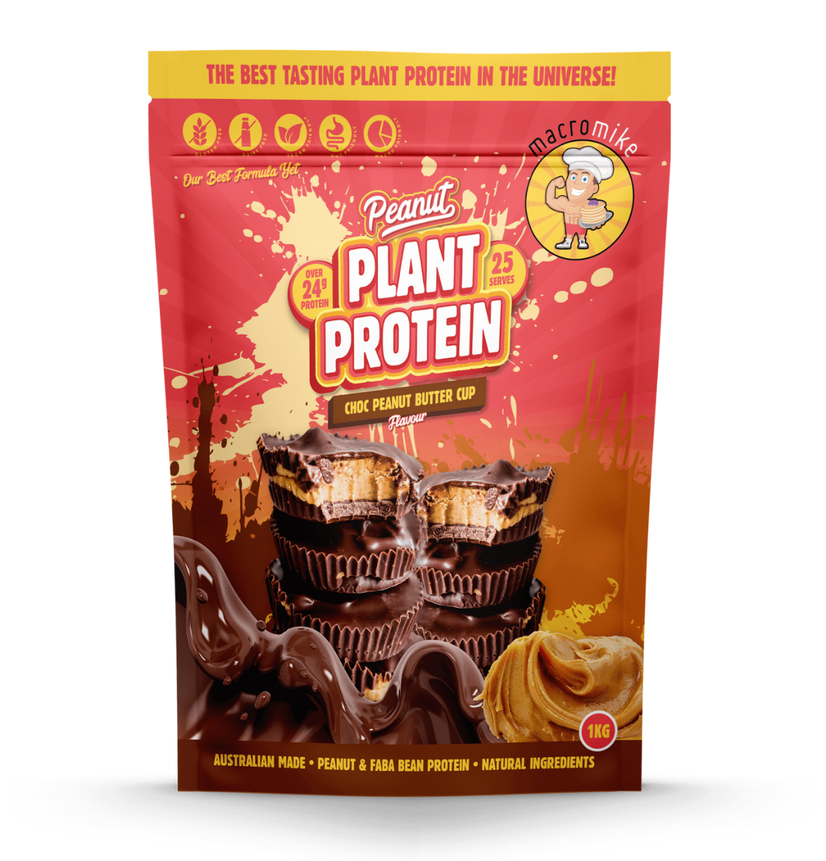 MACRO MIKE Peanut Plant Protein Choc Peanut Butter Cup 1kg-0