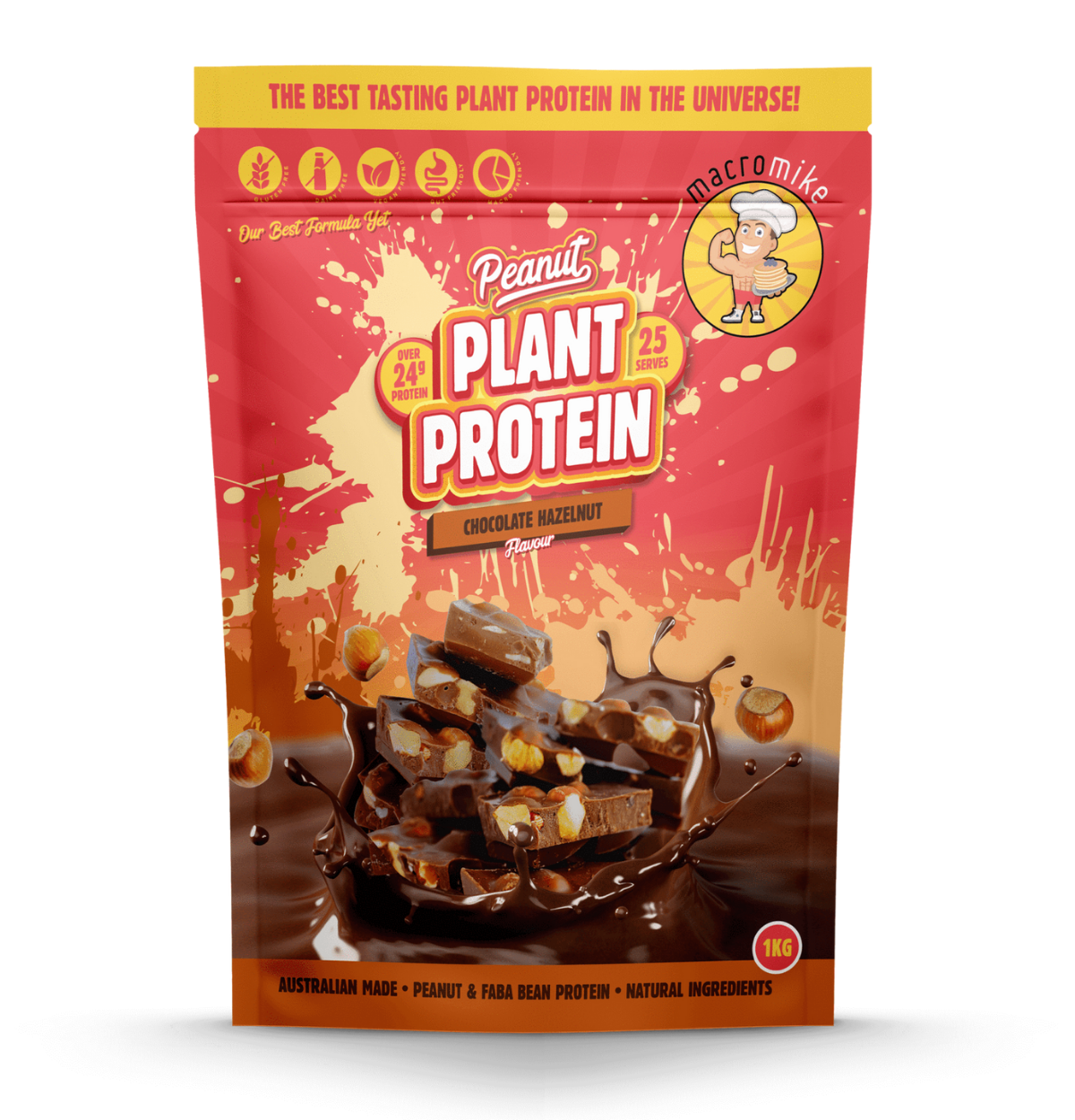 MACRO MIKE Peanut Plant Protein Chocolate Hazelnut 1kg-0