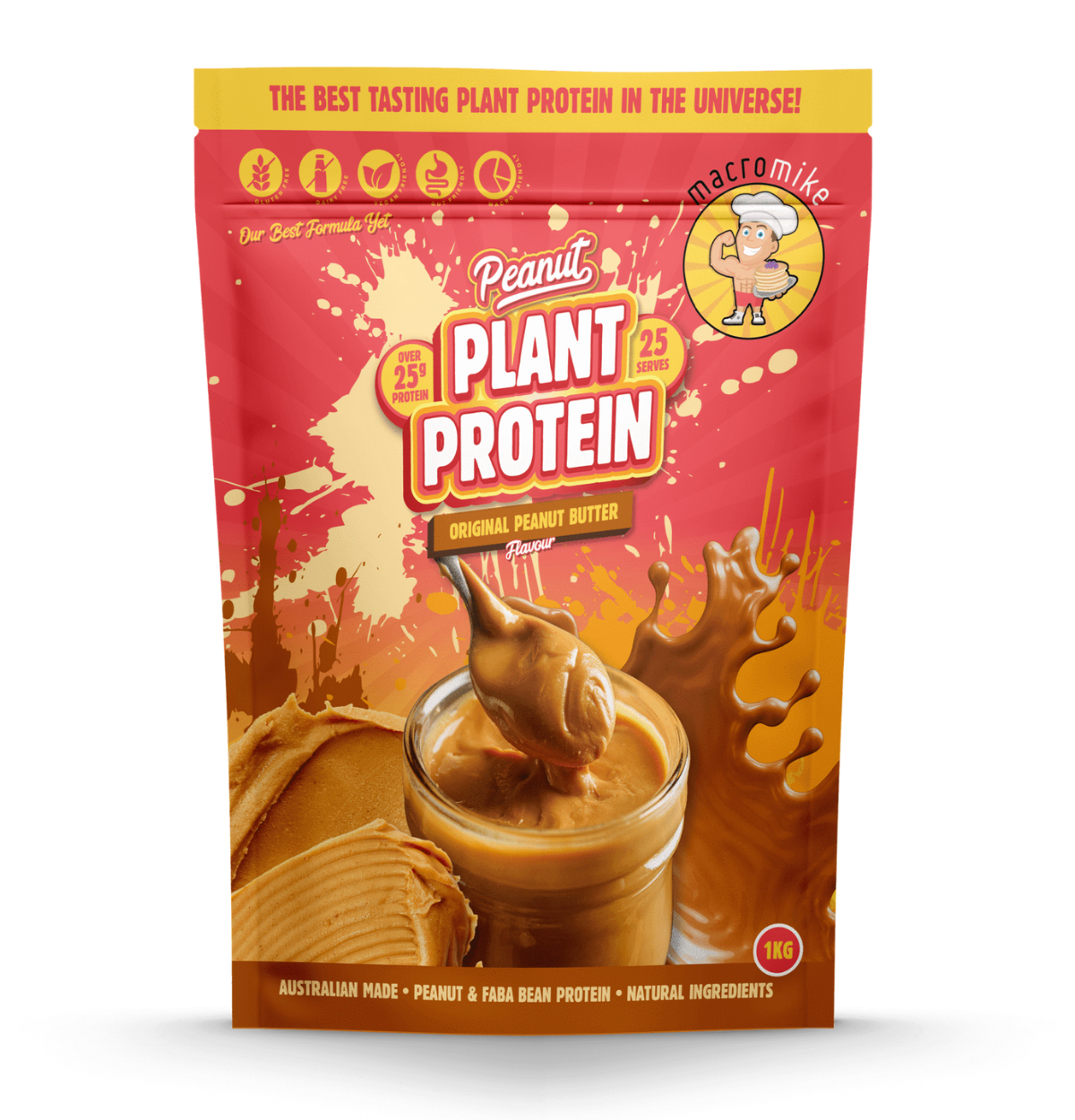 MACRO MIKE Peanut Plant Protein Original Peanut Butter 1kg-0