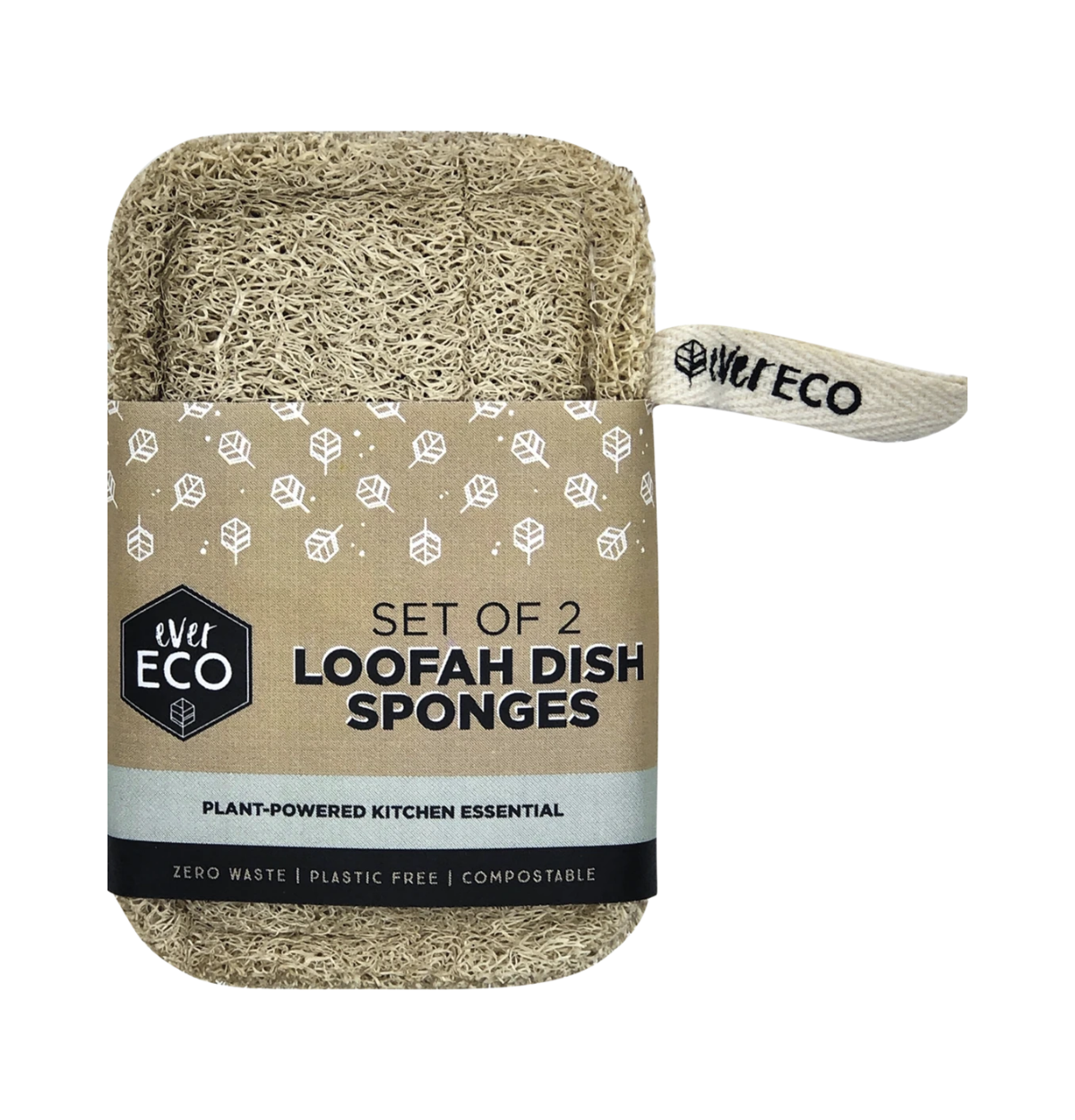 EVER ECO Loofah Dish Sponges Set Of 2-0