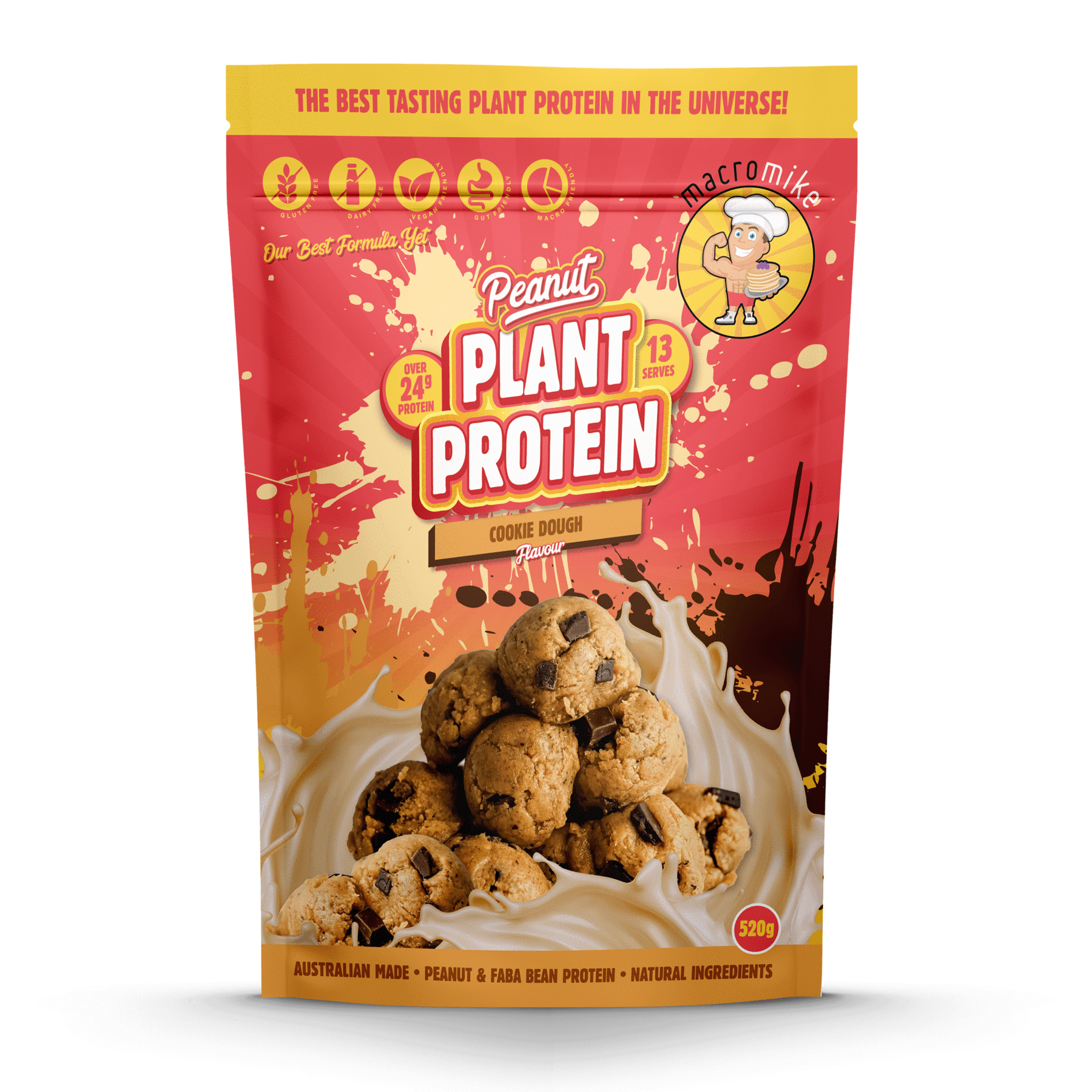 MACRO MIKE Peanut Plant Protein Cookie Dough 520g-0