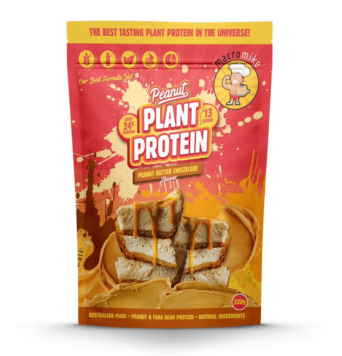 Image of MACRO MIKE Peanut Plant Protein Peanut Butter Cheezecake 520g