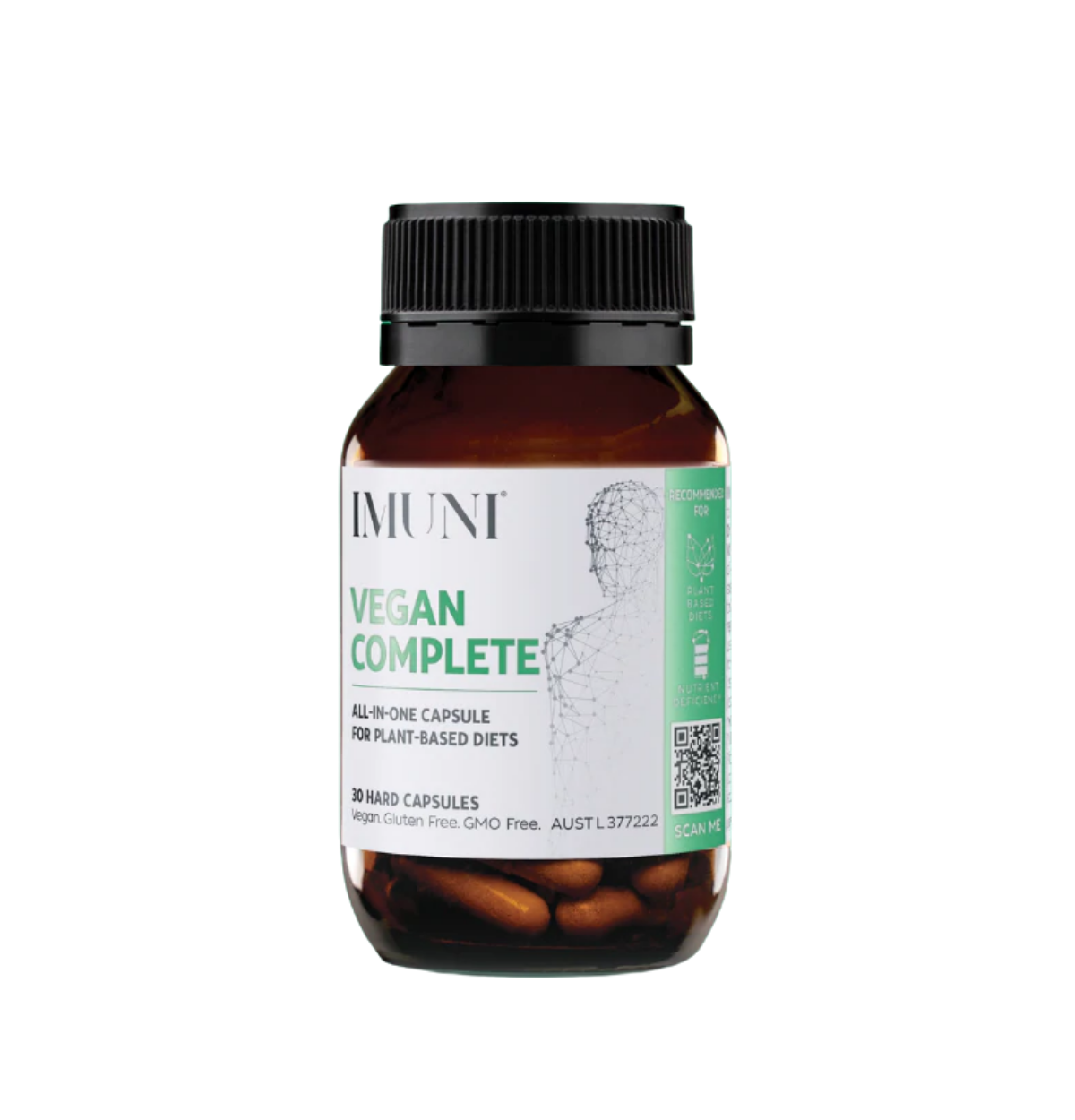 IMUNI Vegan Complete All-In-One For Plant Based Diets 30 Caps