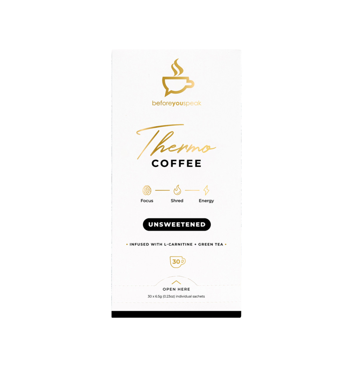 Before You Speak Thermo Coffee Unsweetened 6.5g x 30 Pack-0