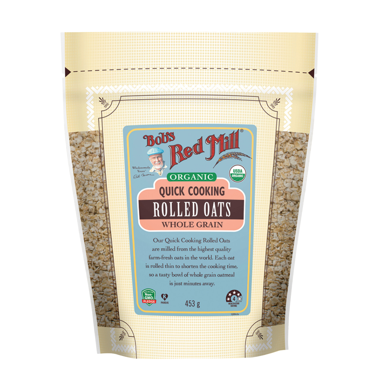Bob's Red Mill Organic Quick Cooking Rolled Oats 453g-0