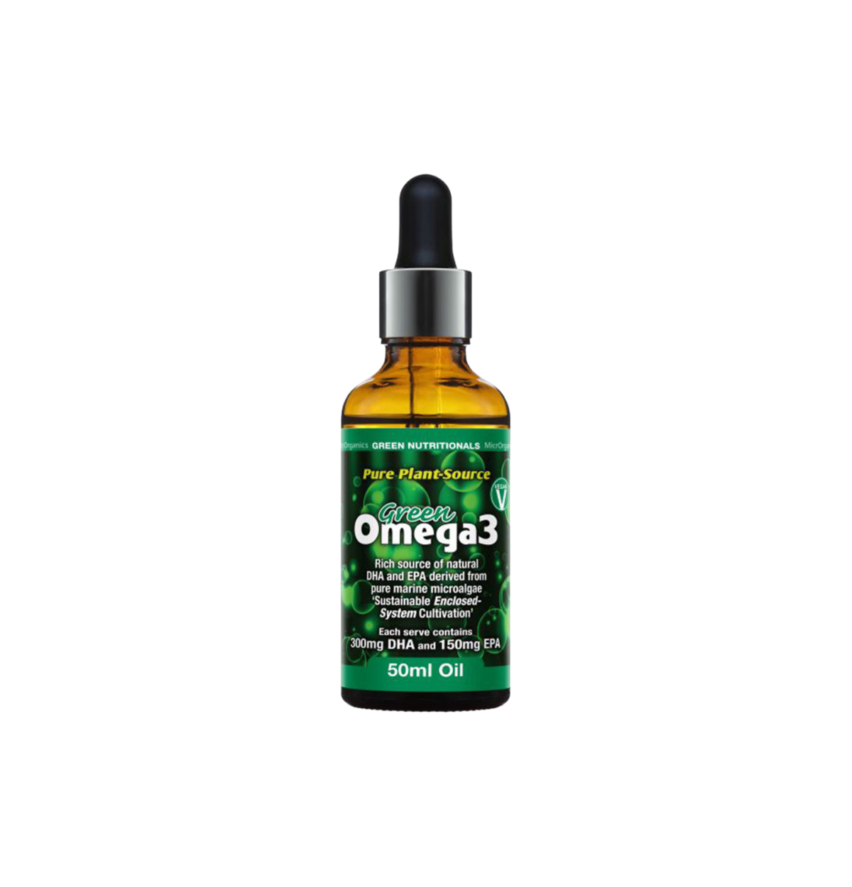 Green Nutritionals Pure Plant-Source Green Omega3 Oil 50ml-0