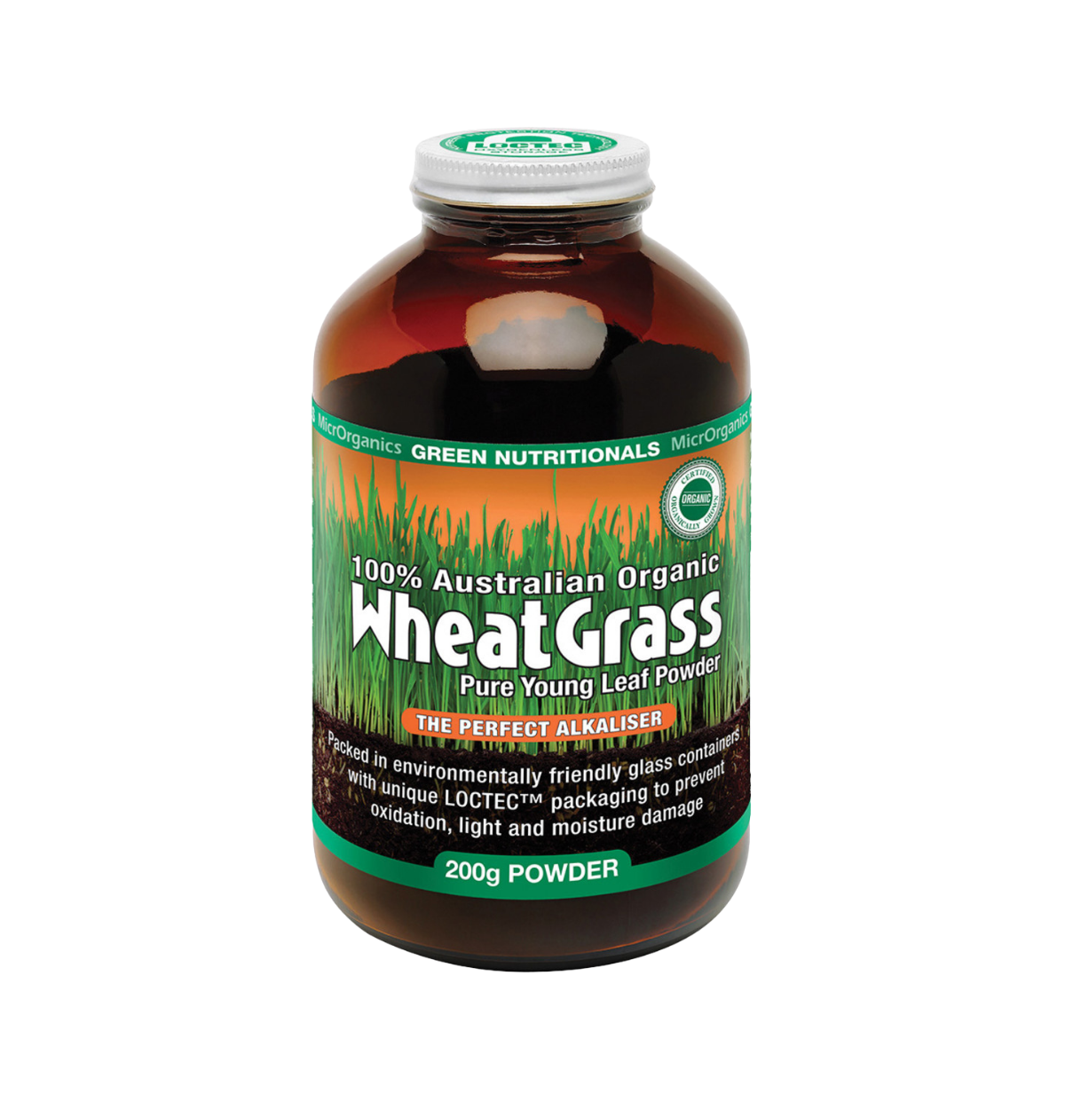 Green Nutritionals Organic Australian WheatGrass 200g Powder-0