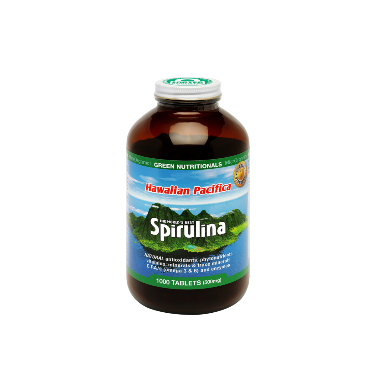 Green Nutritionals Hawaiian Pacifica Spirulina 500mg 1000t-0