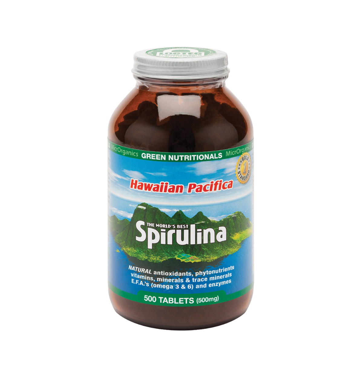 Green Nutritionals Hawaiian Pacifica Spirulina 500mg 500t-0