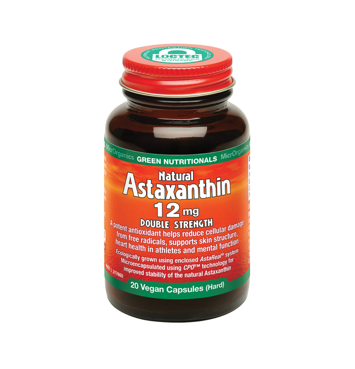 Green Nutritionals Natural Astaxanthin 12mg 20vc-0