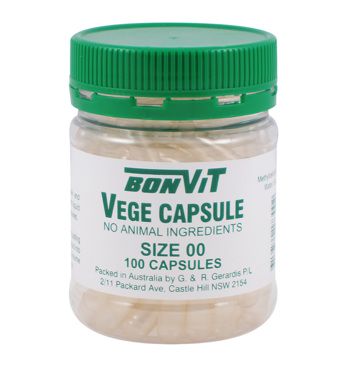 Bonvit Empty Vege Capsules Size '00' 100c-0