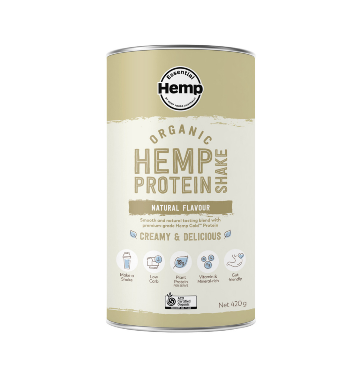 Essential Hemp Organic Hemp Protein Shake Natural 420g