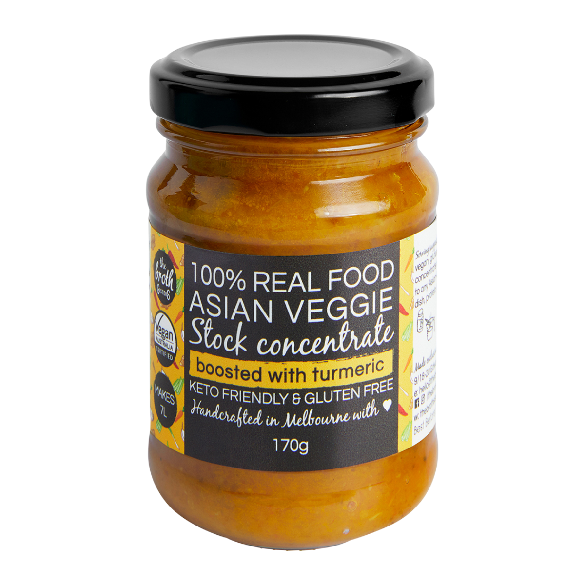 THE BROTH SISTERS Stock Concentrate Asian Veggie With Turmeric 170g