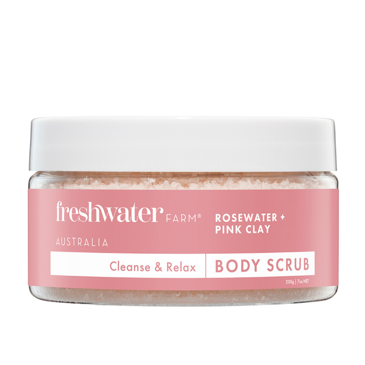 Freshwater Farm Rosewater + Pink Clay Body Scrub 200g