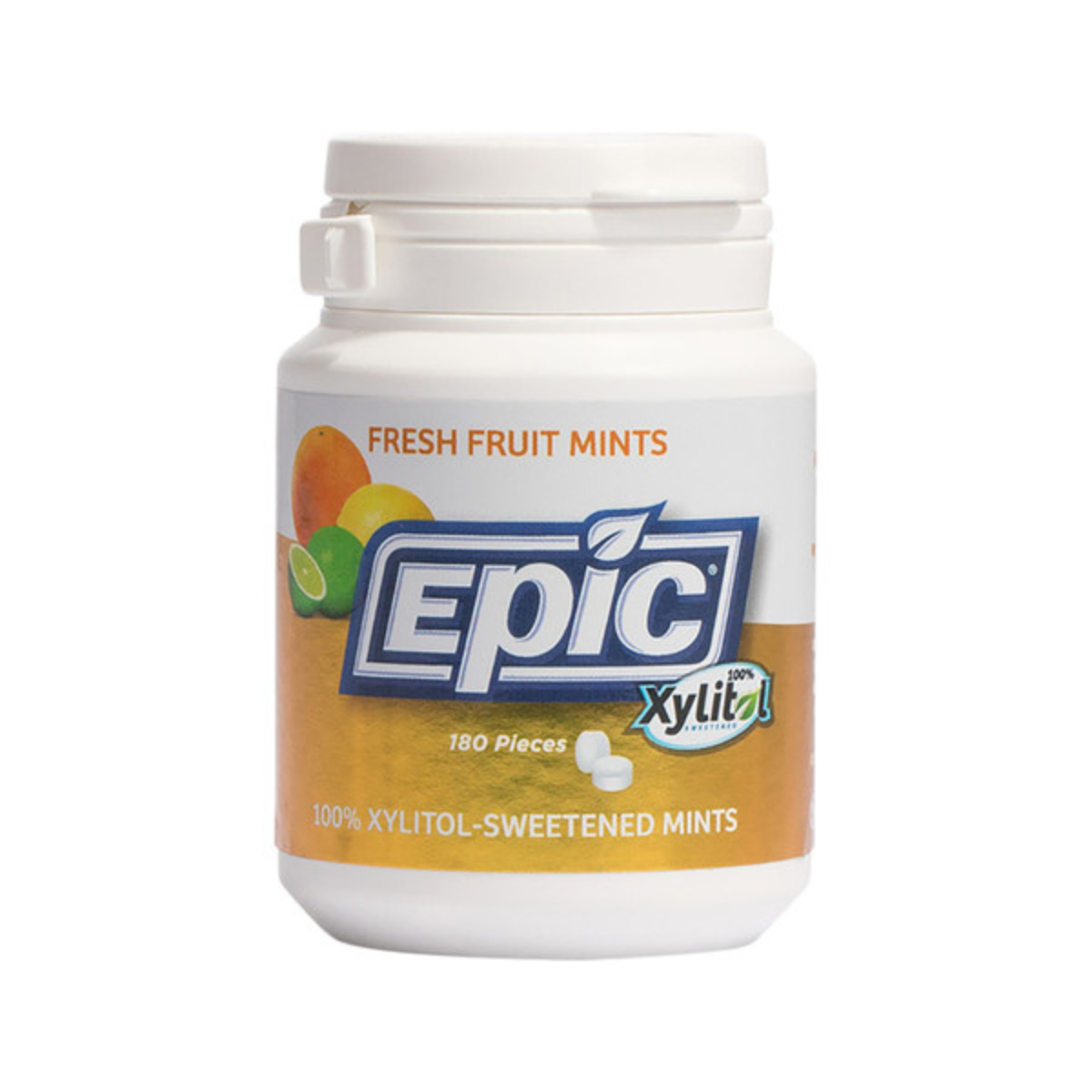 Epic Xylitol (SugarFree) Mints Fresh Fruit 180 Piece Tub
