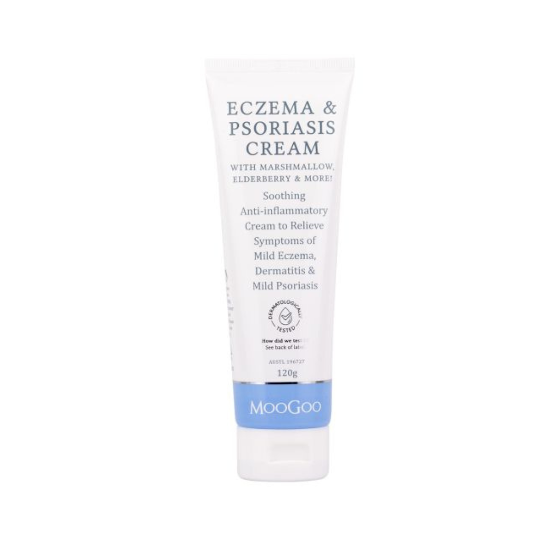 MooGoo Eczema & Psoriasis Cream with Marshmallow, Elderberry & More 120g