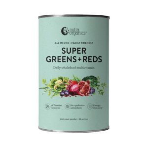 Nutra Organics Super Greens + Reds Wholefood Multivitamin Powder 600g