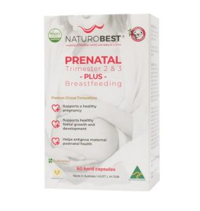 NaturoBest Prenatal Trimester 2 & 3 Plus Breastfeeding (60 Capsules)